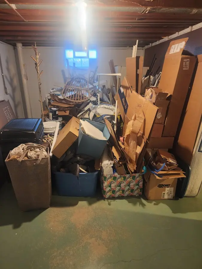 Roll-off dumpster container at job site for 8 Yard Dumpster Rental in Whitney